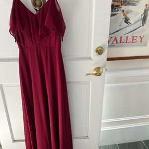 Birdy Gray bridesmaids dress burgundy